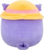 Squishmallows plüssfigura 19 cm-es - Holly, a lila bagoly napkalapban