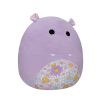 Squishmallows plüssfigura 20 cm-es - Hanna, a lila viziló virágos hassal