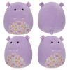 Squishmallows plüssfigura 20 cm-es - Hanna, a lila viziló virágos hassal