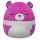 Squishmallows plüssfigura 13 cm-es – Crisanta, a lila medve csukott szemekkel és sállal