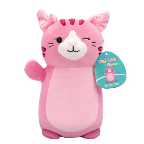 Squishmallows HugMees: Geraldine - Rózsaszín Skót Csíkos Cica 25 cm-es