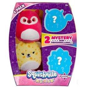  Squishville mini plüssök 4 db Bright Squad - 2 db meglepi mini plüsst tartalmaz