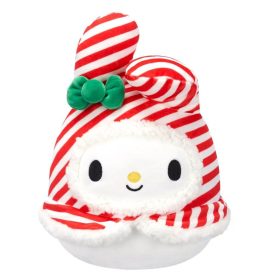   Squishmallows: Hello Kitty és barátai plüss 20 cm-es – My Melody piros fehér csíkos