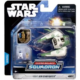   Star Wars: Micro Galaxy Squadron jármű figurával 8 cm-es - Yoda és R2-D2 Jedi Starfighterrel