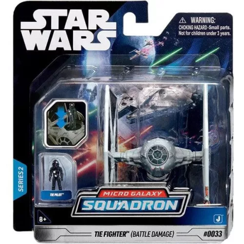 Star Wars - Tie Figther (Battle Damage)- Csillagok háborúja jármű figurával 8 cm-es