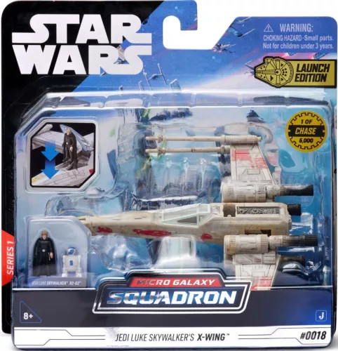 Star Wars: Micro Galaxy Squadron jármű figurával 13 cm-es - Jedi Luke Skywalker és R2-D2 X-Wing vadászgéppel