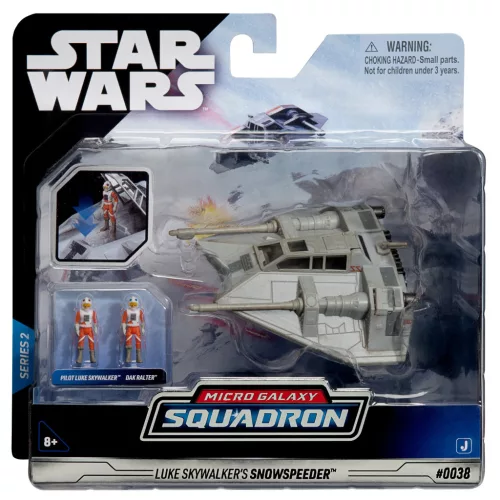 Star Wars: Micro Galaxy Squadron jármű figurával 13 cm-es - Luke Skywalker Snowspeederrel