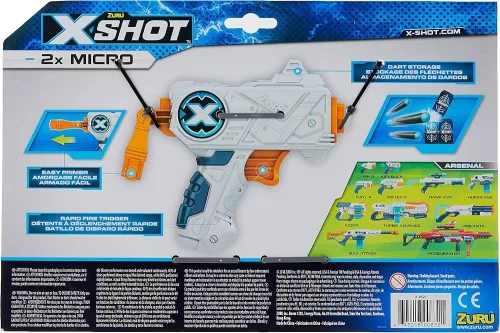 Xshot Excel Micro - Dupla mini szivacslövő játékpisztoly 3 db célpont dobozzal