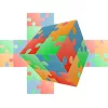 V-Cube versenykocka: Puzzle mintájú 2x2 egyenes forma