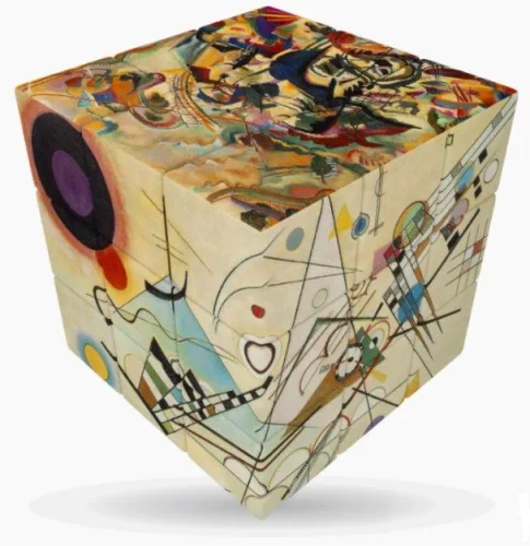 V-Cube versenykocka Kandinsky mintájú 3x3, egyenes forma