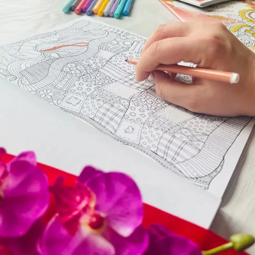 Keep calm & draw kreatív mandala színezők - Trees and ornaments