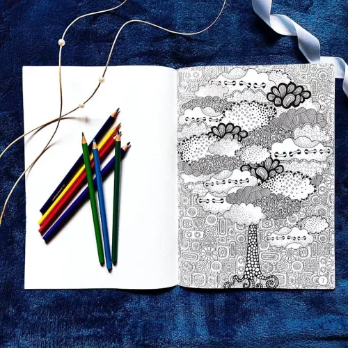 Keep calm & draw kreatív mandala színezők - Trees and ornaments