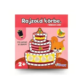   Rajzold körbe, ragaszd oda! matricás foglalkoztató - Mit esznek az állatok?