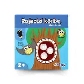   Rajzold körbe, ragaszd oda! matricás foglalkoztató - Erdei állatok