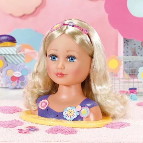 BABY Born - fésülhető, sminkelhető babafej kiegészítőkkel