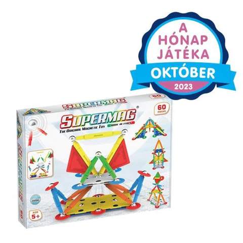 Supermag Projects Multicolor 60 db-os mágneses építőjáték a hónap játéka 2023 október