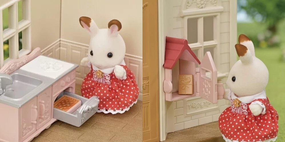Sylvanian Csoki nyuszi játék közben