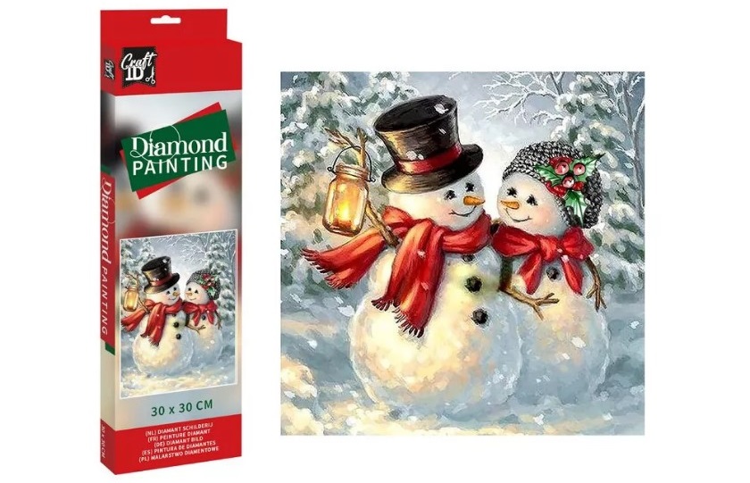 Gyémánt kirakó Hóember vászonkép