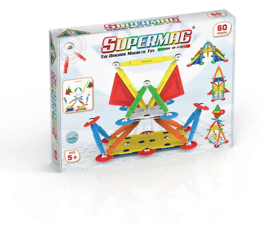 Supermag Projects Multicolor 60 db-os mágneses építőjáték