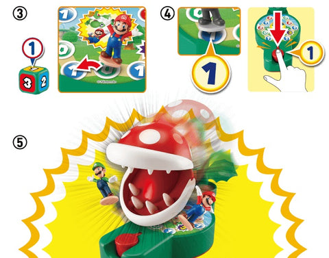 Super Mario Pirahna Plant Escape társasjáték játékszabály 3-4-5 kép