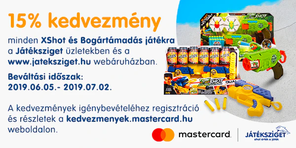 MasterCard kedvezmény X-Shot és Bogártámadás játékfegyverekre