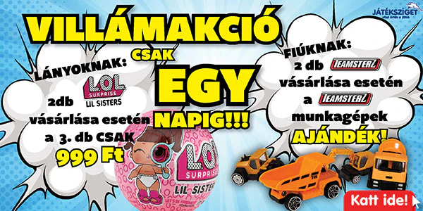 Villámakció csak egy napig!