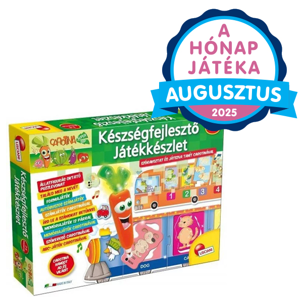 Augusztus hónap játéka - a Carotina készségfejlesztő játékgyűjtemény!