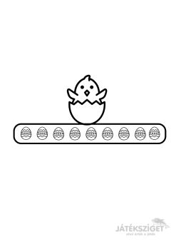 Húsvéti színező - csibe